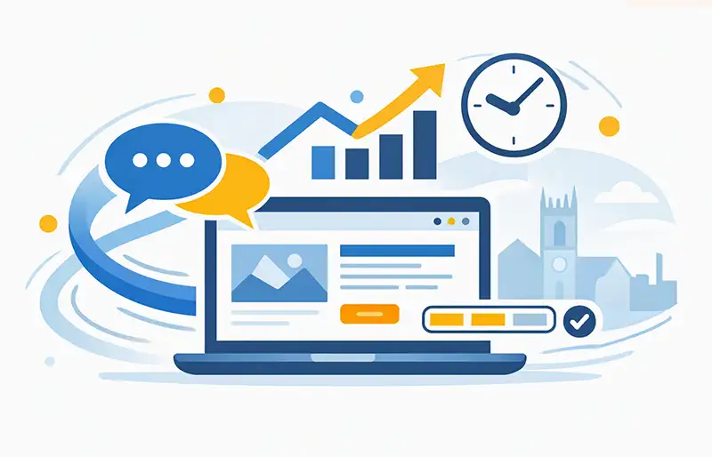 Concept image showing Local website designer and developer