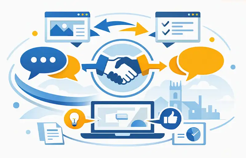 Concept image showing Local website designer and developer